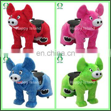 HI coin operated plush electric animal ride for shopping mall