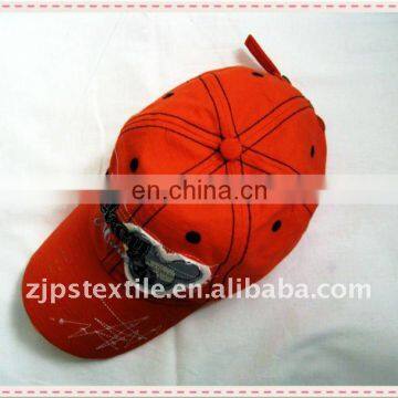 Orange Soft Cotton Baseball Cap For Kids