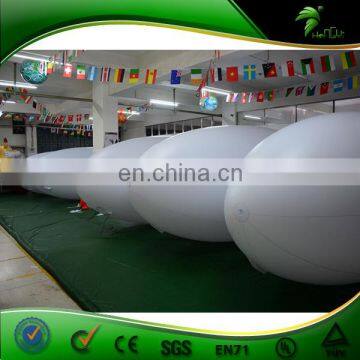 Outdoor Advertising Inflatable Remote Control Blimp / Inflatable Zeppelin Model / Custom Printing White Airship 5M Blimp