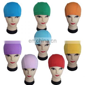 Random mix Solid colors Cheap Knit swimming cap