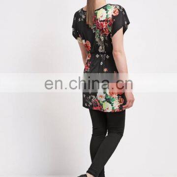 Big Flower Wholesale Tunic For Elegant Ladies Summer Wear photo-4