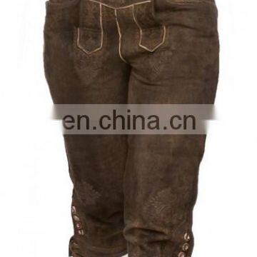 German leather Kneelength Trousers lederhosen Old brown Women Bavarian-Oktoberfest-Trachten-Short-Lederhosen-All-Size