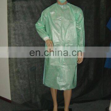 Medical PP coated PE surgical gown with CE certificatio