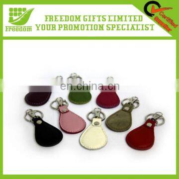 Customized Logo Printed PU Leather Keychain