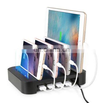 2017 hot selling Amazon multi port usb fast charger room saving convenient mobile phone charging dock