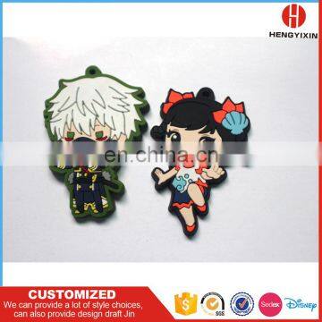 Cartoon Custom 3D Soft PVC Keychain Emoji Silicon Rubber Keychains photo-4