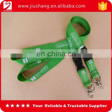 Double clip sublimation printing coach badge holder lanyard