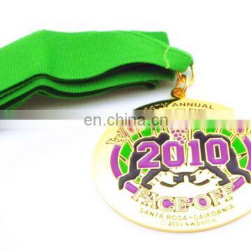 High Quality Guaranteed 100% OEM Gold METAL Medallions RIBBON