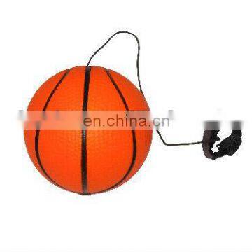 PU stress basketball with elastic string