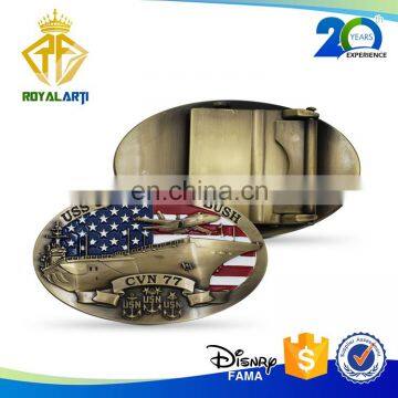 USS Zinc Alloy Enamel Belt Buckle for Souvenir