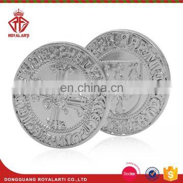 Promotional Custom logo Religions Silver Coin