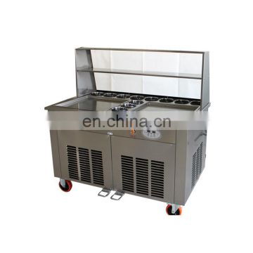 2018 Latest Square Pan Round Circle Pan Fried Ice Cream Roll Machine Ice Cream Roll Making Machine