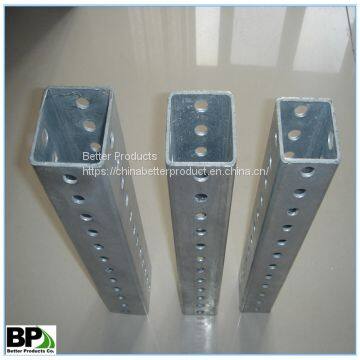 Galvanized Tubular Steel Traffic Sign Post photo-3