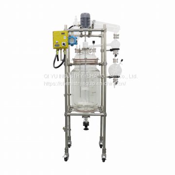 80L double layer glass reactor for laboratory