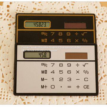 Creative Customized Transparent Touch Screen Calculator Cute Mini Student Solar Calculator photo-2