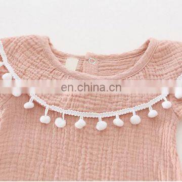 Lovely Whosale Newborn Baby Clothes Summer Linen Baby Clothes Romper photo-3