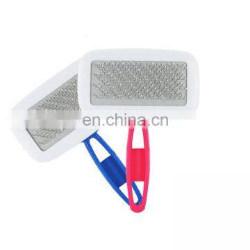 High quality plastic handle dog grooming pet slicker brush