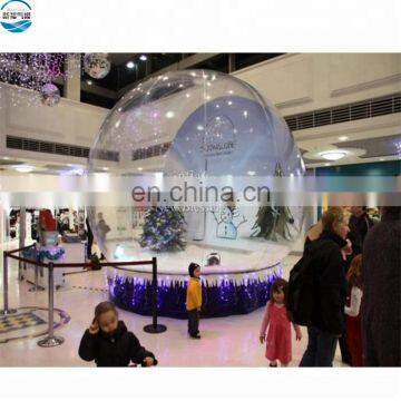 Factory high-quality customized  christmas decoration giant inflatable snow globe photo booth 4mDia with blowing snow for sale