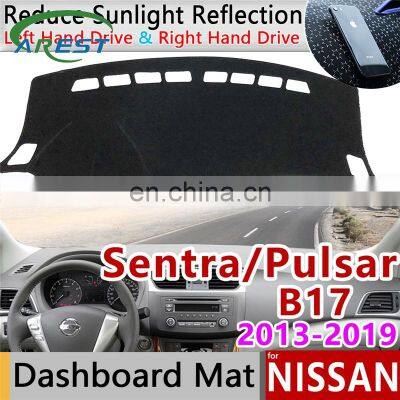 for Nissan Sentra B17 2013~2019 Pulsar Sylphy Anti-Slip Mat Dashboard Cover Pad Sunshade Dashmat Accessories 2014 2015 2016 2017