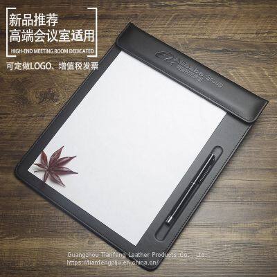 Meeting Clipboard Legal Size Leather Documents Notepad Holder With Pen Holder photo-2