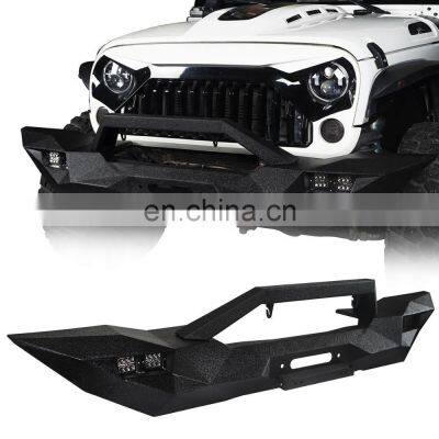 Blade Master Full Width Front Bumper w/Winch Plate & License Plate for Jeep Wrangler JK 2007-2018