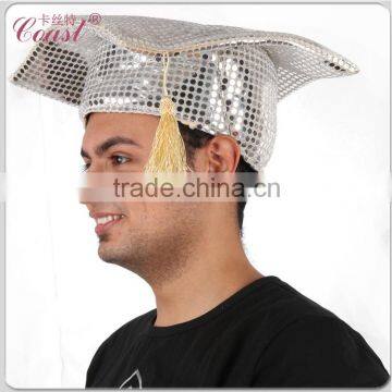 Fashion Design Silver Sequins Graduation Hats photo-2