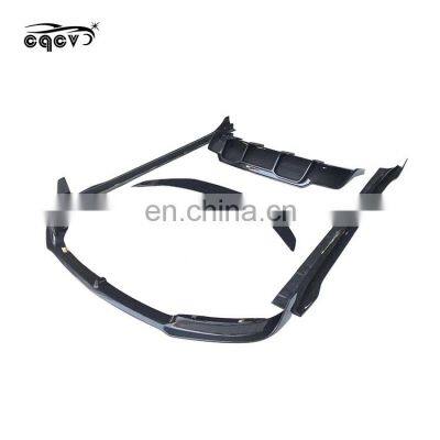 factory price high quality carbon fiber frontl ip side skirt diffuser for Tesla Model 3