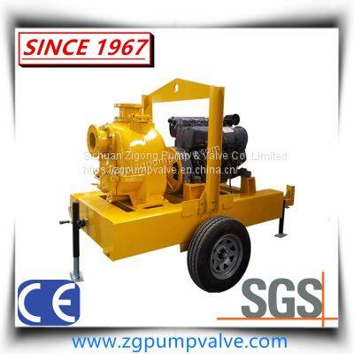 T&U Series American Technology Diesel Engine Non-Clogging Self Priming Sewage Pump with Movable Trailer