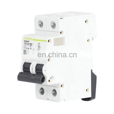 2021 latest technology Matis MM50H-2P 1-63A 380V 50/60hz circuit breaker durable intelligent circuit breaker machine