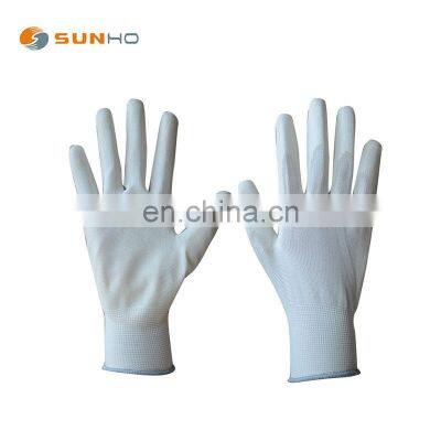 Sunnyhope 13G colorful PU coated gloves gardening glove cheap safety work touch gloves