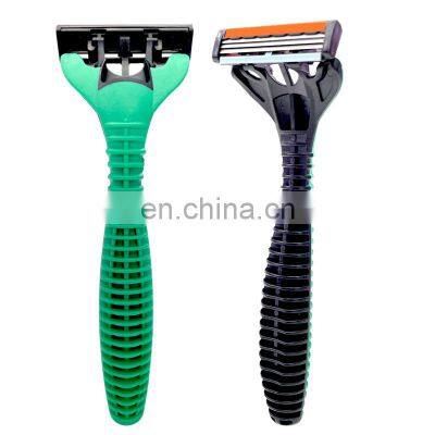 High quality men's personal care razor safety professional manual three-blade razor