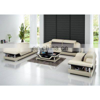 Modern design home furniture lounge CBMMART G8004D 1+2+3 customize leather sofa sectional living room sofa set