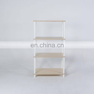 Metal Book Shelf Northern Europe Style Simple Design DIY Multifunction Storage Shelves OEM Size