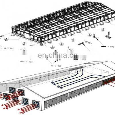 Low cost ready made houses poultry chicken farm building