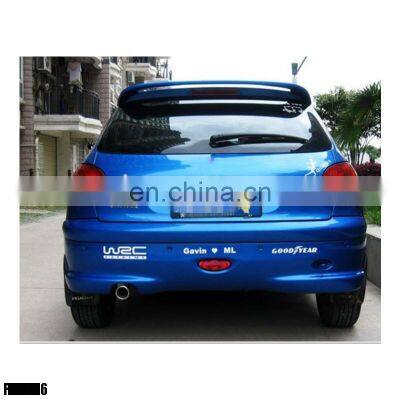 ABS Primer Painted Back Rear Spoiler Lip Wing For 206 Rear Spoiler