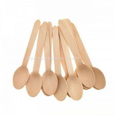 Best Wooden Ice Cream Spoon with Wrapper Birch Wood 3.75