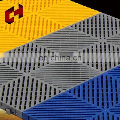 Green Modular Checkered Flat Exhibition Exercise Floor Mat Plastic Garage Flooring Interlocking Floor Mats With Logo photo-2