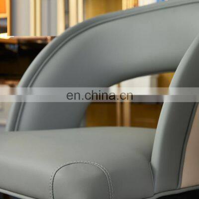 Nordic Leather Solid Wood Modern Dining Chair For Restaurant photo-5