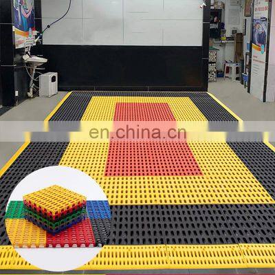 CH Hot Sales Vented Solid Floating Easy To Clean Anti-Slip Oil Resistant Strength Durable 50*50*5cm Garage Floor Tiles