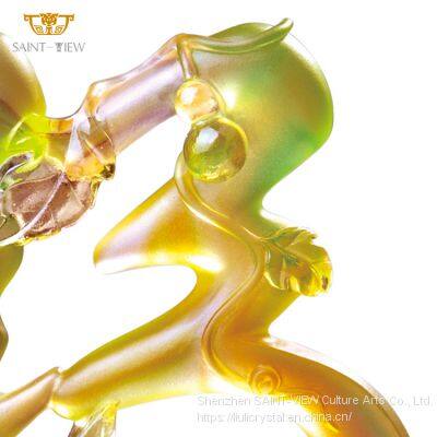 Chinese New Year Crystal Gift Boxes Feng Shui Statue Modern Office Decoration for Desk photo-5