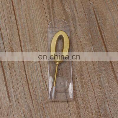 Hot Sale 0~9 Golden Digital Candle Creative Smokeless Birthday Candle for Cake Decoration Paraffin Wax Numbers Birthday Candle