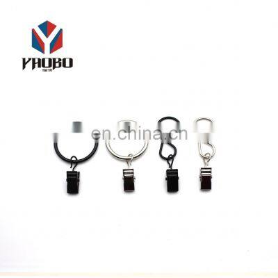 China Wholesale Curtain Rod Accessories Metal Drapery Hooks Window Shower Curtain Rings Hanging Clips