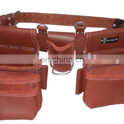 Customized Premium Carpenter Tool Belt Combo Tool Pouch Carpenter Rig Holder Work Organizer Leather Tool Belt photo-2