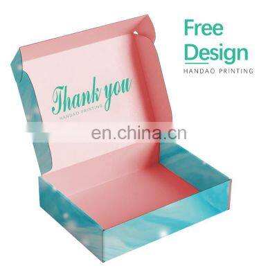 Custom Logo Eco-friendly Small Large Size Packaging Gold Foil Stamping Corrugated Cardboard Gift Box for Mailing Shipping photo-4