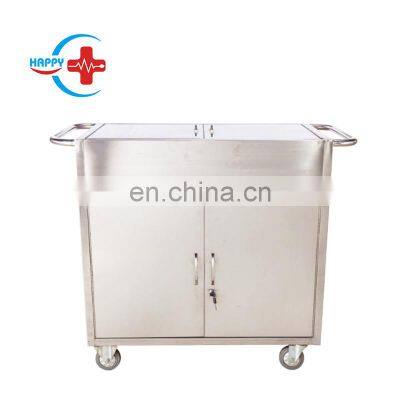 HC-M038 Moveable Portable Stainless Steel disinfection trolley for hospital hot towel warmer carts