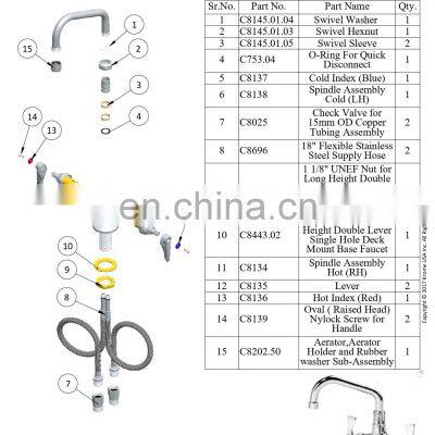 Commercial Kitchen Faucets Double Pantry Faucet Single Hole Double Pantry Faucet Single Hole Base 12