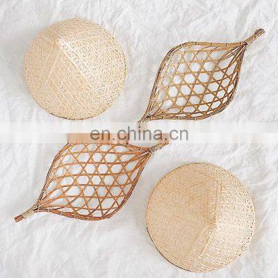 Hot Sale Daisy Basket Bamboo Wall Hanging Set of 4 Bamboo Food Cover Tray Wholesale Vietnam Supplier