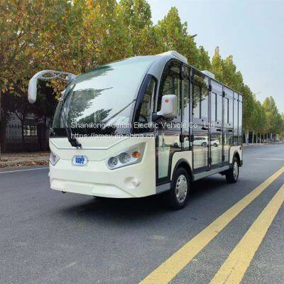 High quality 11-14 seat electric sightseeing bus, shuttle bus made in China