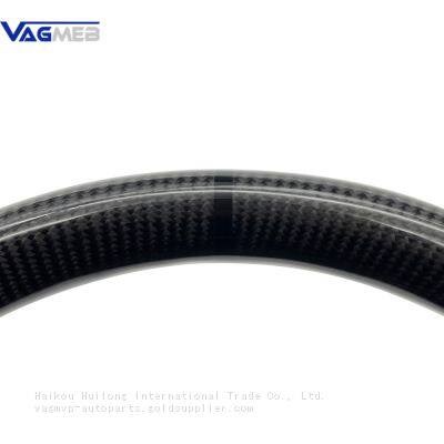 For Audi A4 B9 Black Lable Carbon Fiber Perforated Leather Black Stitching Steering Wheel With S /RS Logo Accessories photo-2