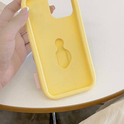 Cartoon Stereoscopic 3D Bee Stand Silicone Phone Case for Mobile Phone 15PRO MAX 14 13 12pro photo-3